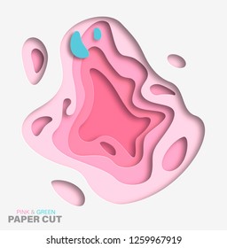 3D abstract background with paper cut shapes. Vector design layout for business presentations, flyers, posters and invitations. purple. illustration eps 10
