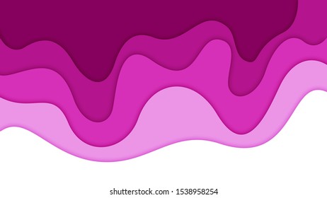 3D abstract background and paper cut shapes, vector illustration
