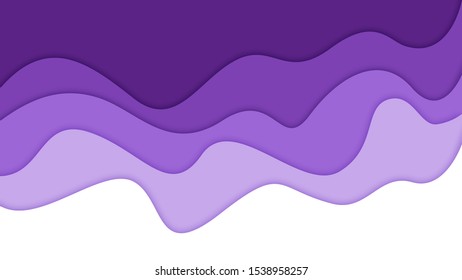 3D abstract background and paper cut shapes, vector illustration