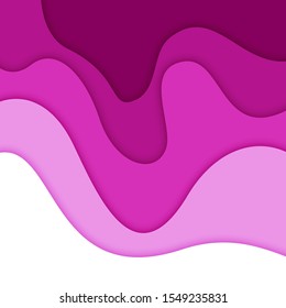 3D abstract background and paper cut shapes, vector illustration
