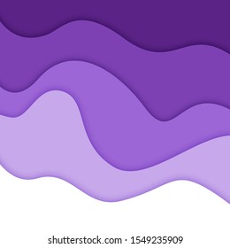 3D abstract background and paper cut shapes, vector illustration