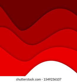 3D abstract background and paper cut shapes, vector illustration