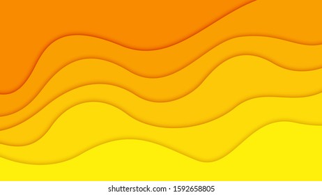 3D abstract background and paper cut shapes, vector illustration