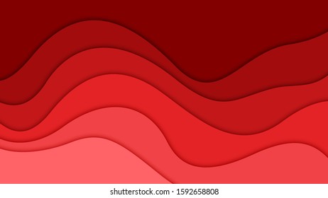 3D abstract background and paper cut shapes, vector illustration
