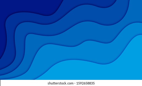 3D abstract background and paper cut shapes, vector illustration