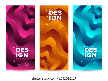 3D abstract background with paper cut shapes