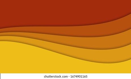 3D abstract background and paper cut shapes, vector illustration
