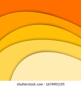 Formas de corte de papel y fondo abstracto 3D, ilustración vectorial
