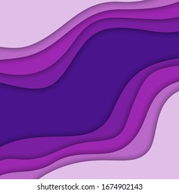 3D abstract background and paper cut shapes, vector illustration