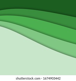 3D abstract background and paper cut shapes, vector illustration