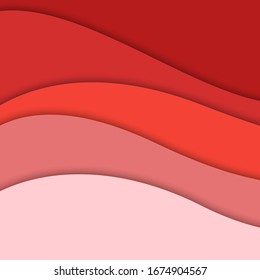 3D abstract background and paper cut shapes, vector illustration
