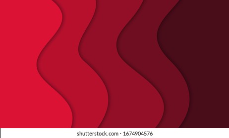 3D abstract background and paper cut shapes, vector illustration