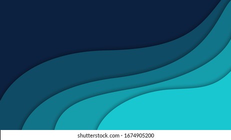 3D abstract background and paper cut shapes, vector illustration