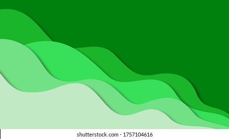 3D abstract background and paper cut shapes, vector illustration
