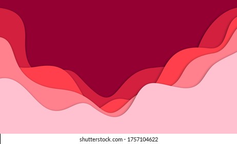 Formas de corte de papel y fondo abstracto 3D, ilustración vectorial