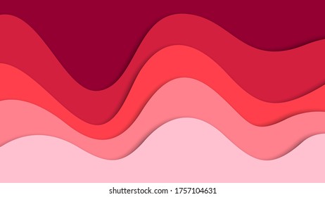 3D abstract background and paper cut shapes, vector illustration