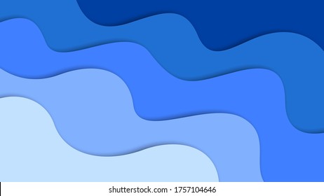 3D abstract background and paper cut shapes, vector illustration