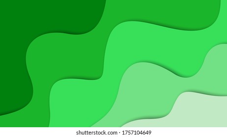 3D abstract background and paper cut shapes, vector illustration