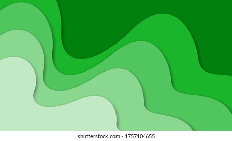 3D abstract background and paper cut shapes, vector illustration