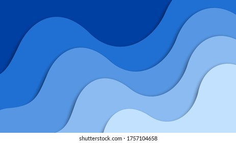 3D abstract background and paper cut shapes, vector illustration
