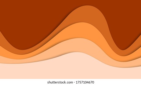 3D abstract background and paper cut shapes, vector illustration