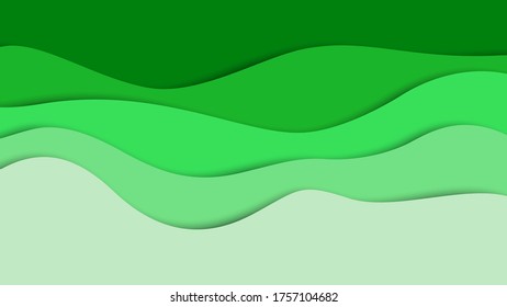 3D abstract background and paper cut shapes, vector illustration