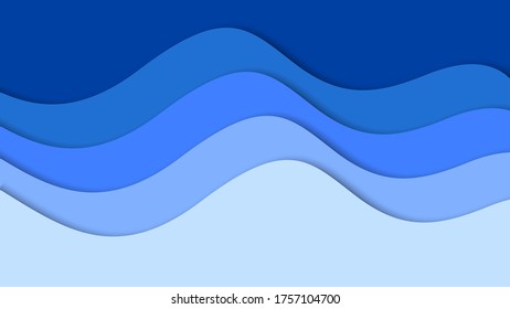 3D abstract background and paper cut shapes, vector illustration