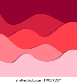 3D abstract background and paper cut shapes, vector illustration