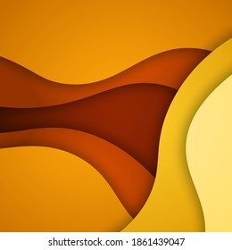 3D abstract background and paper cut shapes, vector illustration