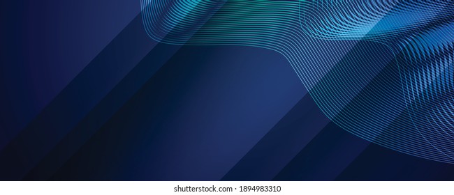 3D abstract background with paper cut shapes. Vector design layout for business presentations, flyers, posters and invitations. Blue carving art with line stripes modern shiny element