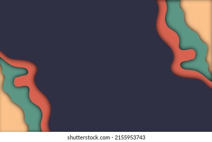 3D abstract background and paper cut shapes. Vector design layout for business presentations, flyers, posters and invitations. Soft pastel carving art. wavy background vector illustration template