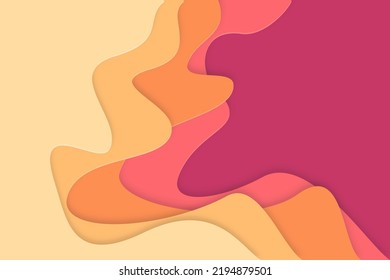 3D abstract background and paper cut shapes. Vector design layout for business presentations, flyers, posters and invitations