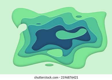 3D abstract background and paper cut shapes. Vector design layout for business presentations, flyers, posters and invitations