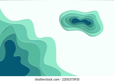 3D abstract background and paper cut shapes. Vector design layout for business presentations, flyers, posters and invitations