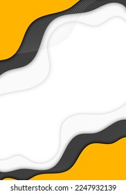 3D abstract background and paper cut shapes.yellow, dark grey and white colour.Vector design layout for business presentations, flyers, posters and invitations. Colorful carving art