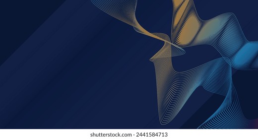 Abstrakter 3D-Hintergrund mit Papierschnitten. Vector Design Layout für Business-Präsentationen, Flyer, Poster und Einladungen. Blaue Schnitzkunst mit Linienstreifen Modernes glänzendes Element