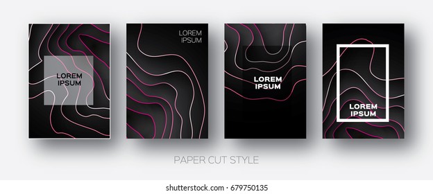 3D abstract background with paper cut shapes. Vector design layout for business presentations, flyers, posters.