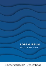 3D abstract background with paper cut waves. vector design layout for presentation, flyer, poster, banner