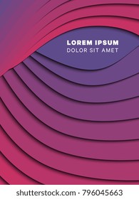 3D abstract background with paper cut waves. vector design layout for presentation, flyer, poster, banner
