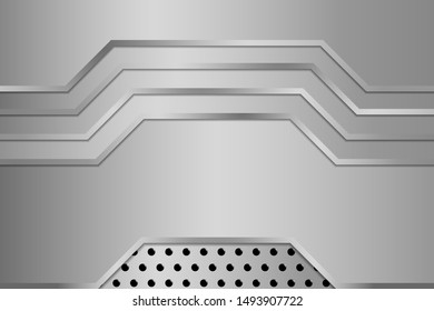3D abstract background with paper layers. Geometric illustration of a textured carbon slice vector. Eps 10
