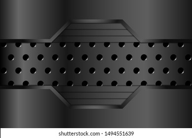 3D abstract background with paper layers. Geometric illustration of a textured carbon slice vector. Eps 10