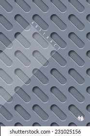 3D Abstract background poster template. Seamless vector pattern design. Multi concept use - Technology, innovation, architecture, science...