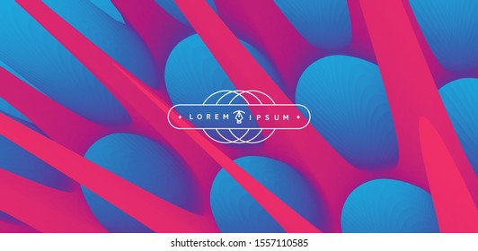 3D abstrakter Hintergrund mit prickelnden Dornen. Design-Vorlage abdecken. Futuristische Technologie-Stil. Kann für Werbung, Marketing, Präsentation verwendet werden.