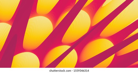 3d abstract background with prickly thorns. Cover design template. Futuristic technology style. Can be used for advertising, marketing, presentation.