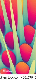 3d abstract background with prickly thorns. Cover design template. Futuristic technology style. Can be used for advertising, marketing, presentation.