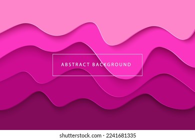 3D abstract background with purple paper cut shapes. Vector design layout for business presentations, flyers, posters and invitations. Purple carving art