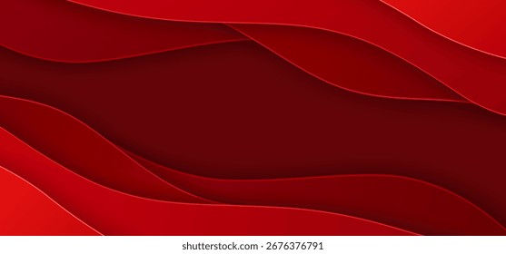 Fondo abstracto 3D, forma de corte de papel rojo. Diseño de Vector para presentación de negocios, volante. Anuncio médico para el 14 de junio Día Mundial del Donante de Sangre. Lugar para el texto. Plantilla de la hemofilia por anemia