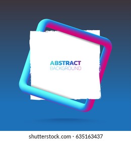 3D abstract background of square shapes. Vector illustration