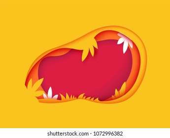 3d abstract background  in the style of cut paper. Vector illustration