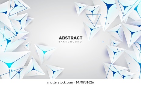 3D Abstract Background With Triangle Composition. Vector